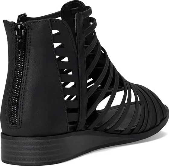 Journee Collection DELILAH Women's Wedge Shoes Black : 7 W, Faux Leather - Image 4