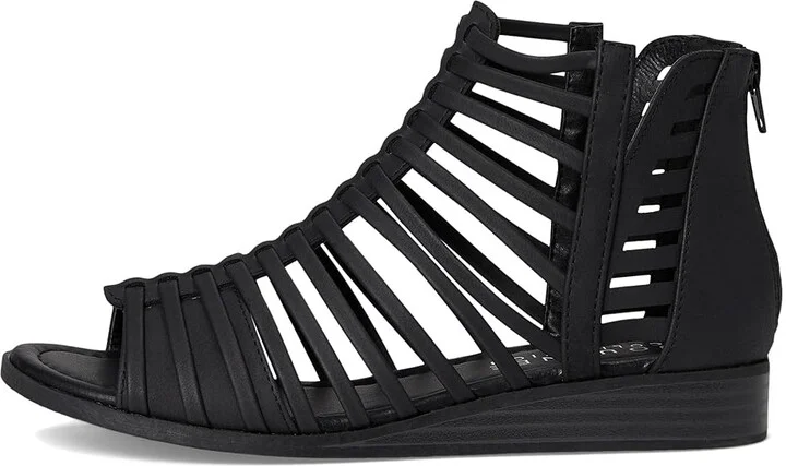 Journee Collection DELILAH Women's Wedge Shoes Black : 7 W, Faux Leather - Image 6