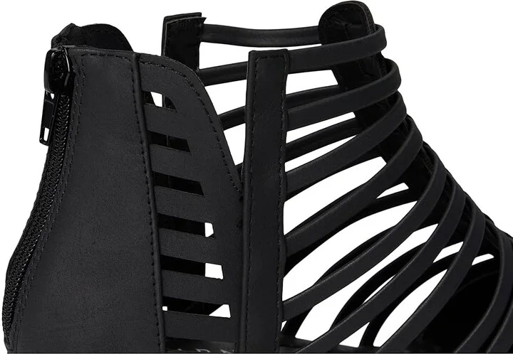 Journee Collection DELILAH Women's Wedge Shoes Black : 7 W, Faux Leather - Image 7