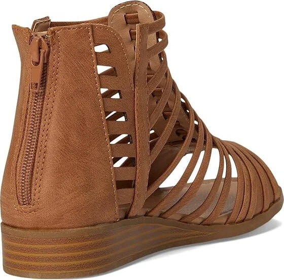 Journee Collection DELILAH Women's Wedge Shoes Brown : 7 W, Faux Leather - Image 4