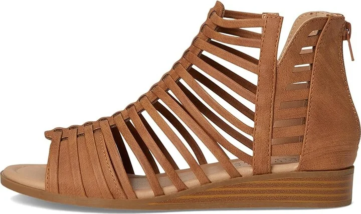 Journee Collection DELILAH Women's Wedge Shoes Brown : 7 W, Faux Leather - Image 6