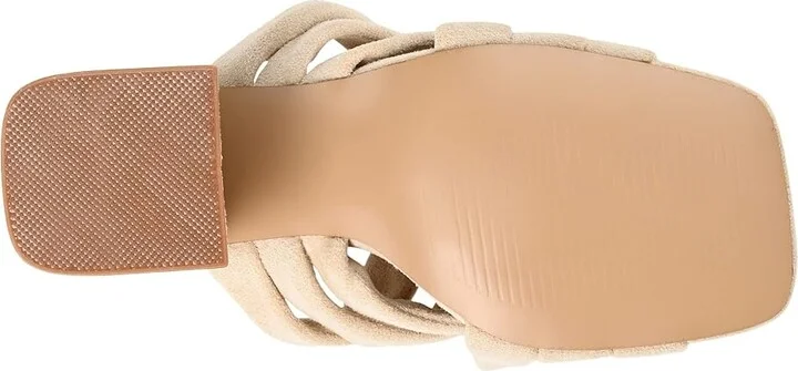 Journee Collection Dorisa High Women's Heels Ivory : 6.5 M, Synthetic - Image 3