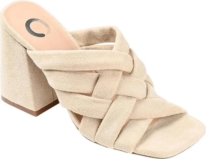 Journee Collection Dorisa High Women's Heels Ivory : 6.5 M, Synthetic