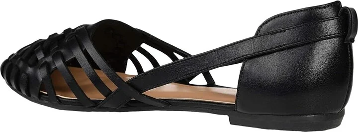 Journee Collection Ekko Flat Women's Shoes Black : 9.5 M, Faux Leather - Image 4