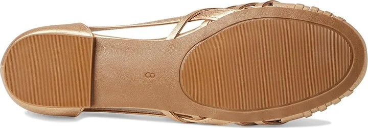 Journee Collection Ekko Flat Women's Shoes Champagne : 9.5 M, Faux Leather - Image 3
