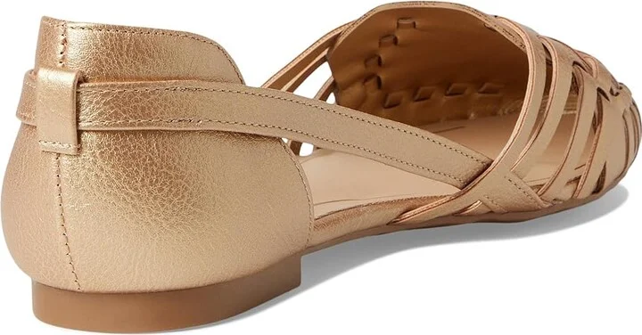 Journee Collection Ekko Flat Women's Shoes Champagne : 9.5 M, Faux Leather - Image 4