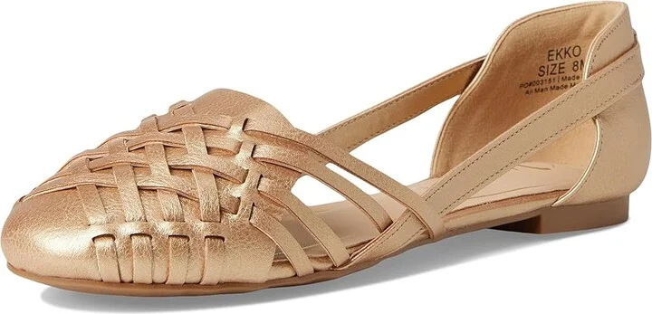 Journee Collection Ekko Flat Women's Shoes Champagne : 9.5 M, Faux Leather - Image 5