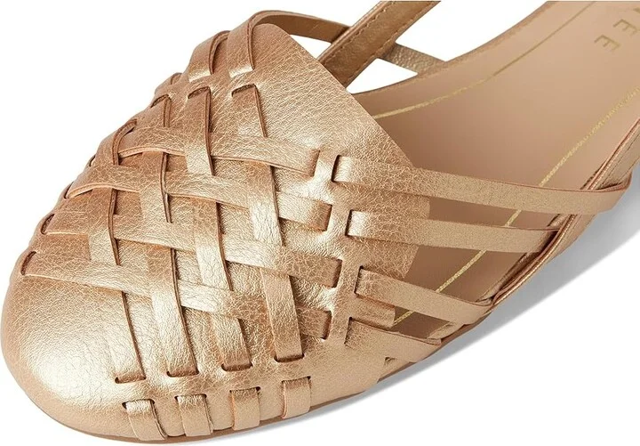 Journee Collection Ekko Flat Women's Shoes Champagne : 9.5 M, Faux Leather - Image 7