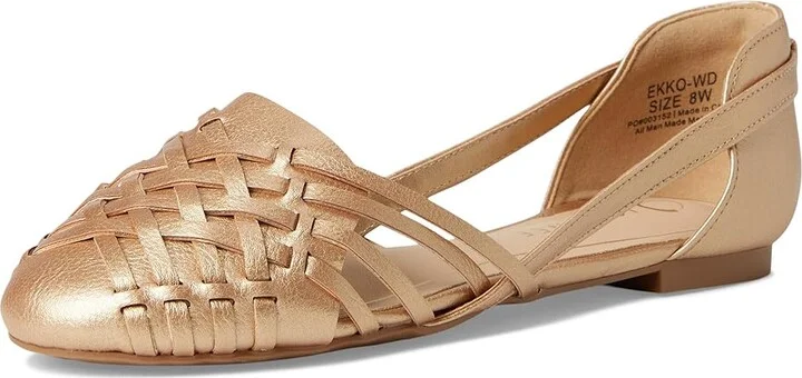 Journee Collection Ekko Women's Sandals Champagne : 8 W, Faux Leather - Image 5