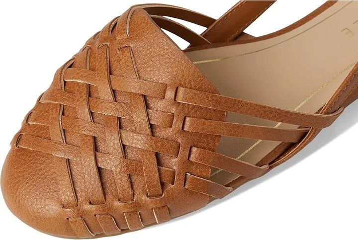 Journee Collection Ekko Women's Sandals Cognac : 6.5 W, Faux Leather - Image 7