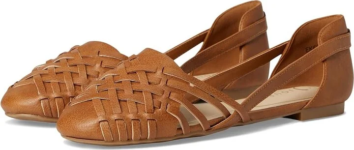 Journee Collection Ekko Women's Sandals Cognac : 6.5 W, Faux Leather