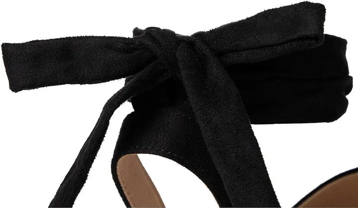 Journee Collection Emelie Women's Wedge Shoes Black : 9 W, Suede - Image 7