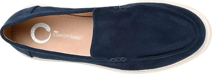 Journee Collection ERIKA Women's Flat Shoes Navy : 6 M, Faux Leather - Image 2