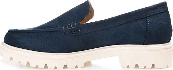 Journee Collection ERIKA Women's Flat Shoes Navy : 6 M, Faux Leather - Image 6