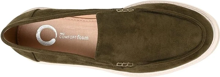 Journee Collection ERIKA Women's Flat Shoes Olive : 12 M, Faux Leather - Image 2
