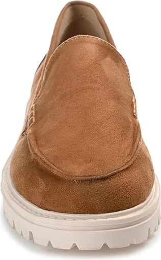 Journee Collection ERIKA Women's Flat Shoes Tan : 12 M, Faux Leather - Image 5
