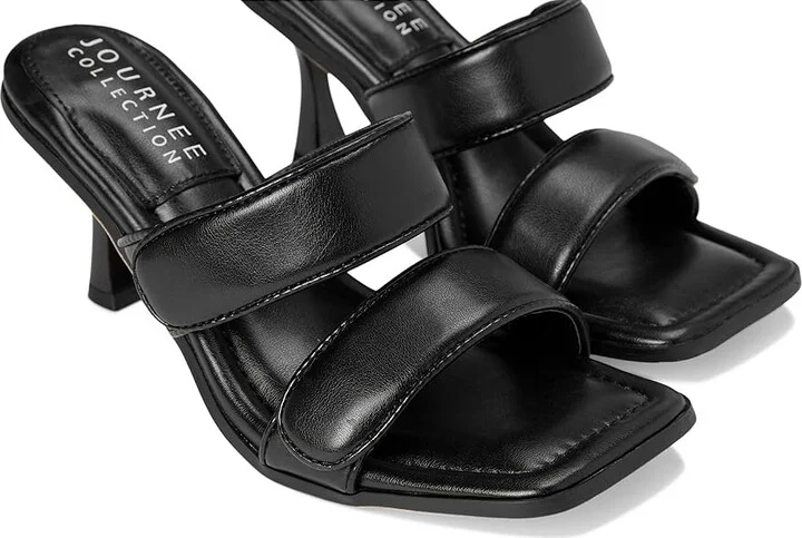 Journee Collection Essey Women's Dress Sandals Black : 12 M, Synthetic - Image 7