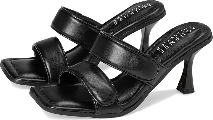 Journee Collection Essey Women's Dress Sandals Black : 12 M, Synthetic