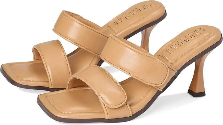 Journee Collection Essey Women's Dress Sandals Tan : 8.5 M, Synthetic