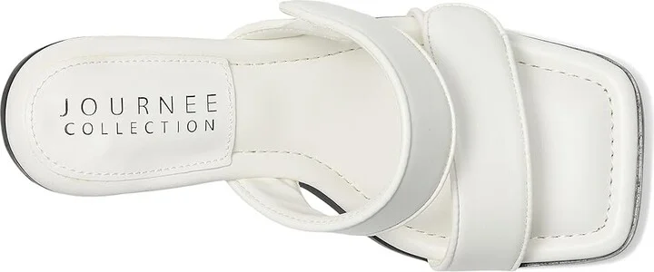 Journee Collection Essey Women's Dress Sandals White : 6 M, Synthetic - Image 2