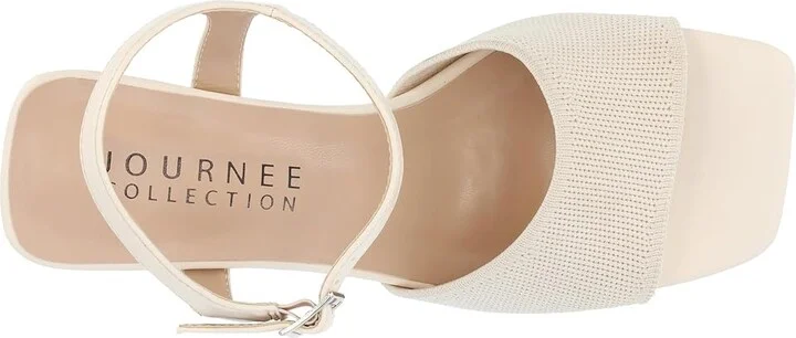 Journee Collection Evylinn Women's Sandals Beige : 8.5 M, Synthetic/Textile - Image 2