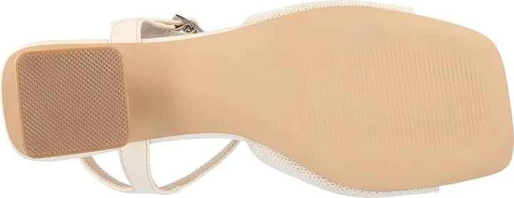 Journee Collection Evylinn Women's Sandals Beige : 8.5 M, Synthetic/Textile - Image 3
