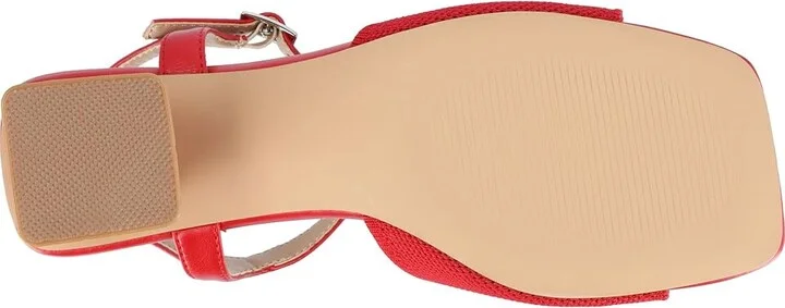 Journee Collection Evylinn Women's Sandals Red : 6 M, Synthetic/Textile - Image 3