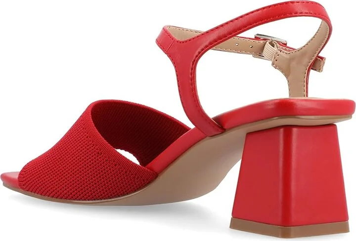 Journee Collection Evylinn Women's Sandals Red : 6 M, Synthetic/Textile - Image 4