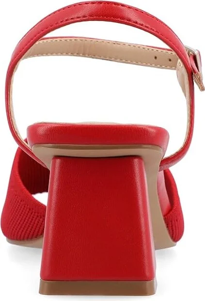 Journee Collection Evylinn Women's Sandals Red : 6 M, Synthetic/Textile - Image 5
