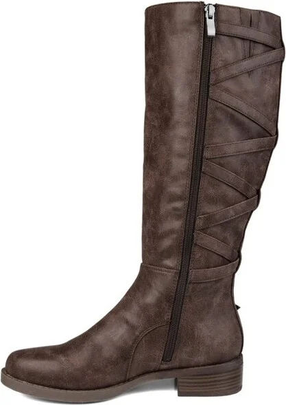 Journee Collection Extra Wide Calf Women's Carly Boot Brown - Image 2