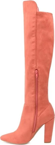 Journee Collection Extra Wide Calf Women's Dominga Boot Peach - Image 3