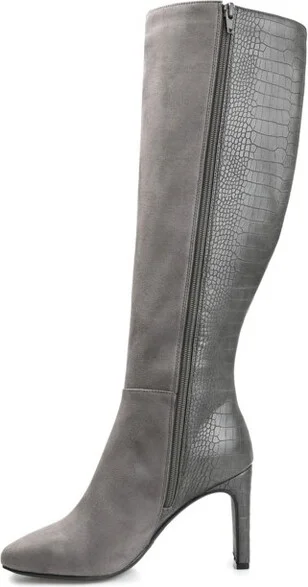Journee Collection Extra Wide Calf Women's Elisabeth Boot Grey - Image 2