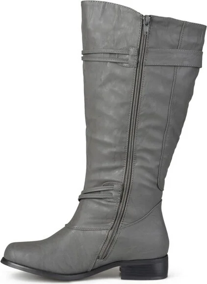 Journee Collection Extra Wide Calf Women's Harley Boot Grey - Image 2
