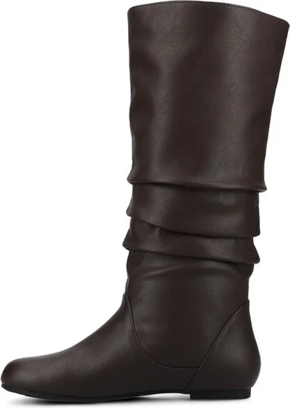 Journee Collection Extra Wide Calf Women's Jayne Boot Brown - Image 2