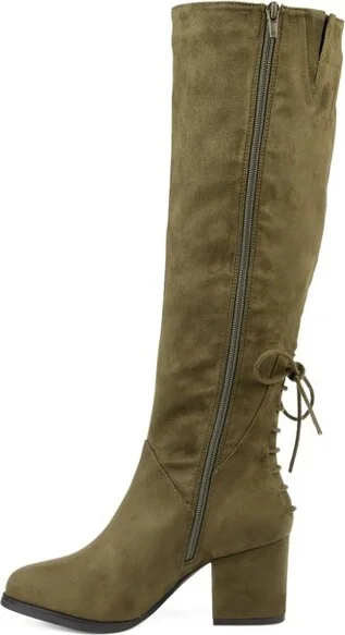 Journee Collection Extra Wide Calf Women's Leeda Boot Taupe - Image 5