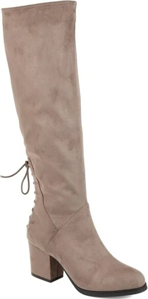 Journee Collection Extra Wide Calf Women's Leeda Boot Taupe