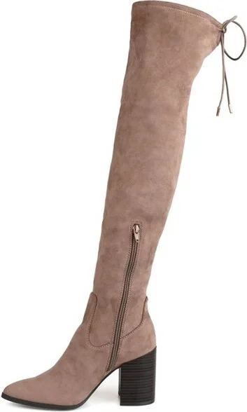 Journee Collection Extra Wide Calf Women's Paras Boot Taupe - Image 2