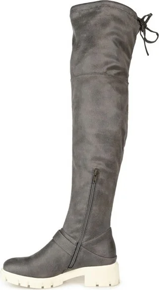 Journee Collection Extra Wide Calf Women's Salisa Boot Grey - Image 3