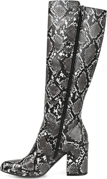Journee Collection Extra Wide Calf Women's Tavia Boot Snake - Image 2
