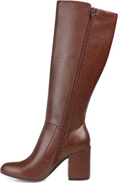 Journee Collection Extra Wide Calf Women's Tavia Boot Snake - Image 6