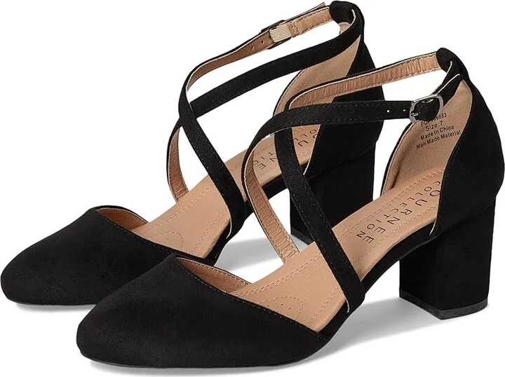 Journee Collection Foster Women's Shoes Black : 6.5 M, Synthetic