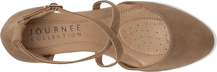 Journee Collection Foster Women's Shoes Taupe : 7.5 M, Synthetic - Image 2