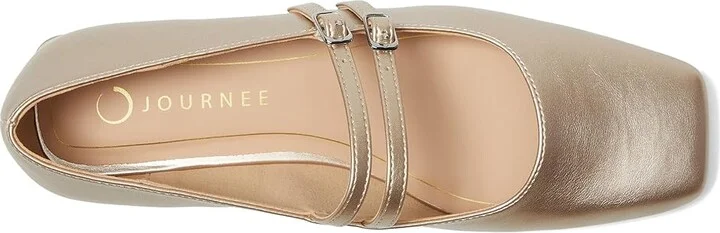Journee Collection Gredah Women's Flat Shoes Champagne : 7.5 M, Synthetic - Image 2