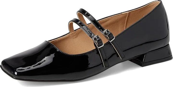 Journee Collection Gredah Women's Flat Shoes Patent/Black : 7.5 M, Synthetic - Image 5