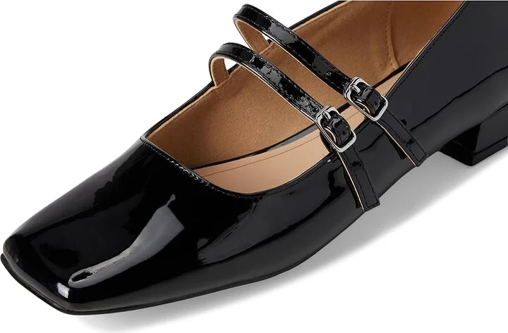 Journee Collection Gredah Women's Flat Shoes Patent/Black : 7.5 M, Synthetic - Image 7