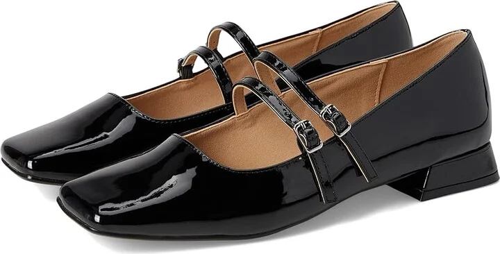 Journee Collection Gredah Women's Flat Shoes Patent/Black : 7.5 M, Synthetic