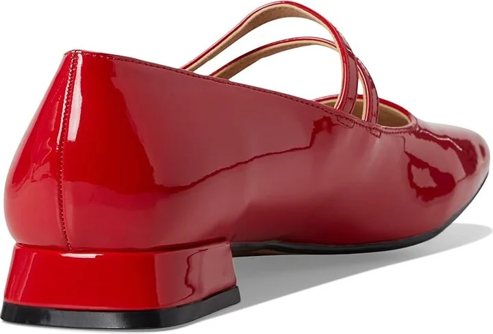 Journee Collection Gredah Women's Flat Shoes Patent/Red : 6.5 M, Synthetic - Image 4