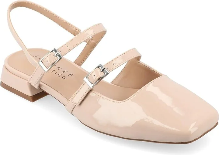 Journee Collection Gretchenn Women's Flat Shoes Beige : 11 M, Faux Leather