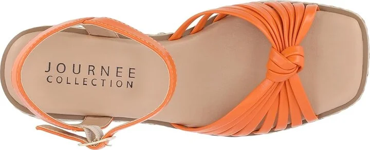 Journee Collection Hally Women's Sandals Orange : 9.5 M, Leather - Image 2