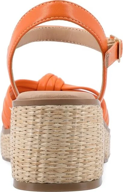 Journee Collection Hally Women's Sandals Orange : 9.5 M, Leather - Image 4